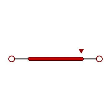 Price range slider adjusting value selection interface Stock Illustration