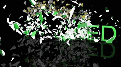 Price Reduced Exploding Text Animation Stock Footage 44152888