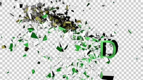 Price Reduced Exploding Text Animation in Slow Motion Stock Footage 44153621