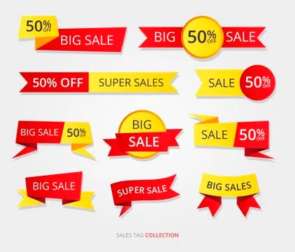 Price sales tag vector set Stock Illustration