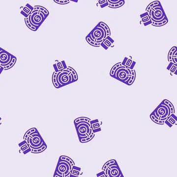 Price sensitivity consumer behavior glyph seamless pattern Stock Illustration