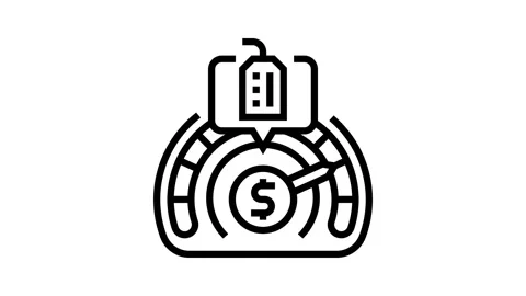 Price sensitivity consumer behavior line icon animation Stock Footage 326127882