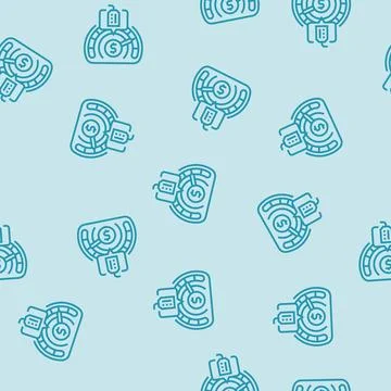 Price sensitivity consumer behavior line seamless pattern 스톡 일러스트