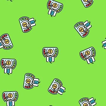 Price sensitivity consumer behavior vector seamless pattern 스톡 일러스트