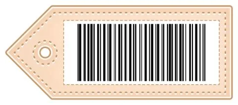 Price Tag With Bar Code Illustrazione stock
