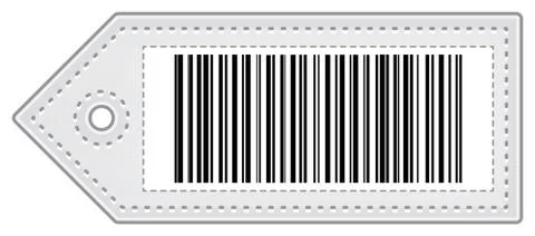 Price Tag With Bar Code Stock Illustration