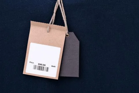 Price tag with barcode Foto stock