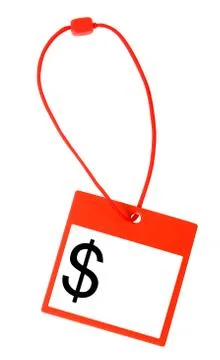 Price tag with clipping path Stock Photos