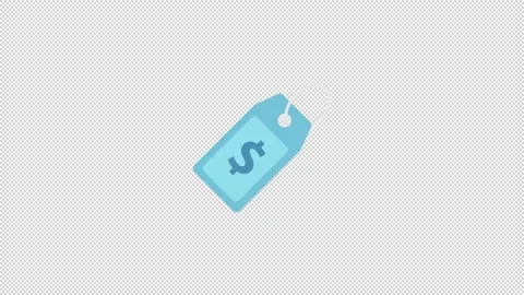 Price Tag Flat Icon Video stock 205060778