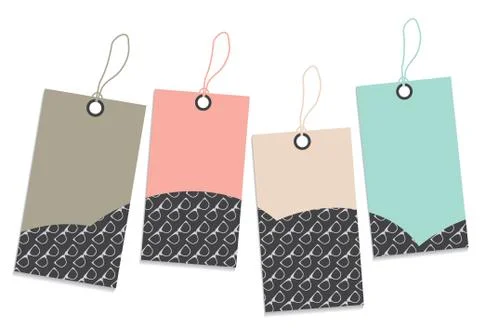 Price tag with hipster elements Stock Illustration
