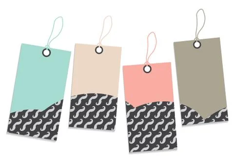 Price tag with hipster elements Stock Illustration