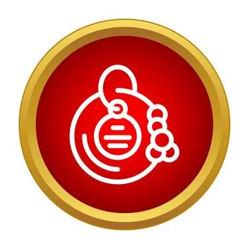 Price tag icon inside a red and gold circle Stock Illustration