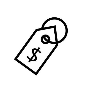 Price Tag Icon Vector Design Symbol Illustration Stock Illustration