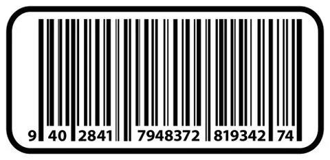 Price Tag Label With Bar Code 스톡 일러스트