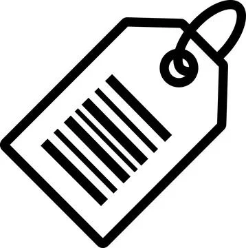 Price tag label with barcode for store discount Stock Illustration