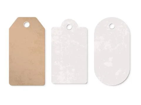 Price tag labels set. Vector sale cardboard paper gift blank pricetag isolate Illustrazione stock