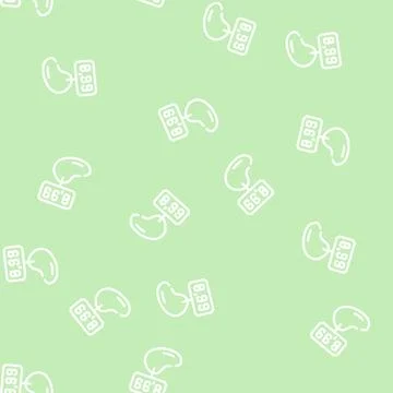 Price tag on mango line vector seamless pattern Stock Illustration