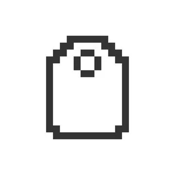 Price tag pixelated ui icon Stock Illustration