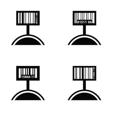Price tag set and  Barcode Design Stock Illustration