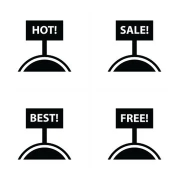 Price tag set Illustrazione stock