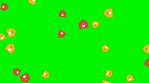 Price tags falling on green screen overlay 4K Vídeo Stock 337063058