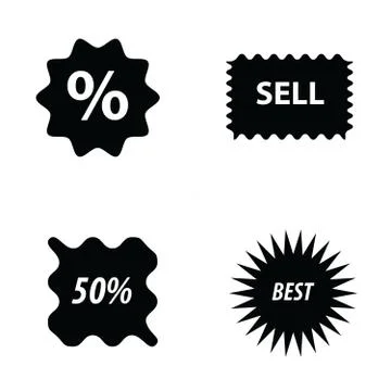 Price tags, label set Illustrazione stock