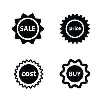 Price tags, label set Stock Illustration
