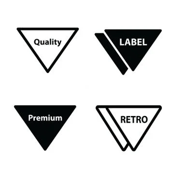Price tags, label set triangle design Stock Illustration