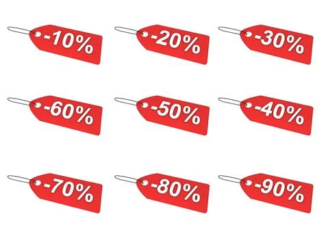 Price tags set Stock Illustration