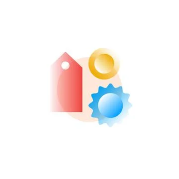 Price. Vector icon in gradient style. Editable illustration Stock Illustration