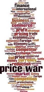 Price war word cloud Stock Illustration