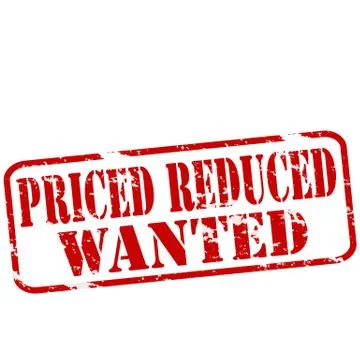 Priced reduced wanted Stock Illustration