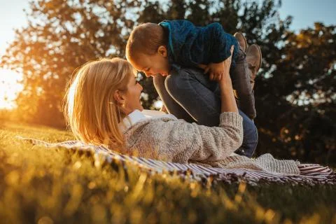 Priceless time with my boy Stock Photos