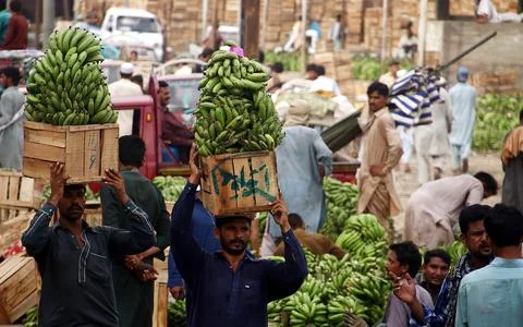 Prices of basic commodities increase in Pakistan as federal budget is released,  Stock Photos