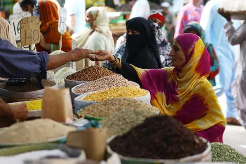 Prices of basic commodities increased in budget 2021-22 Pakistan, Karachi - 10 J Stock Photos