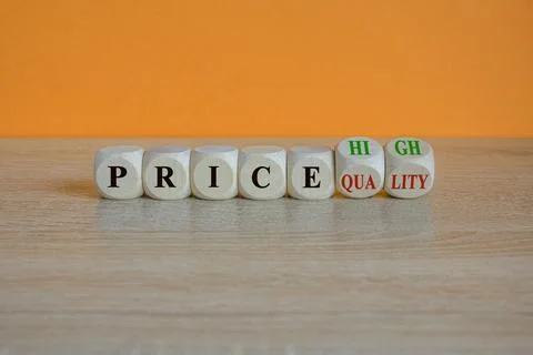 Prices, high quality. Foto stock