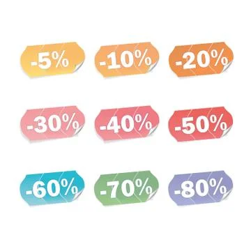 Prices labels Stock Illustration