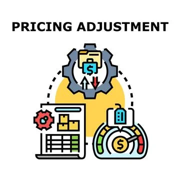 Pricing adjustment process optimizing business strategy Stock Illustration