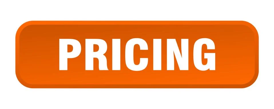 Pricing button. pricing square 3d push button Stock Illustration