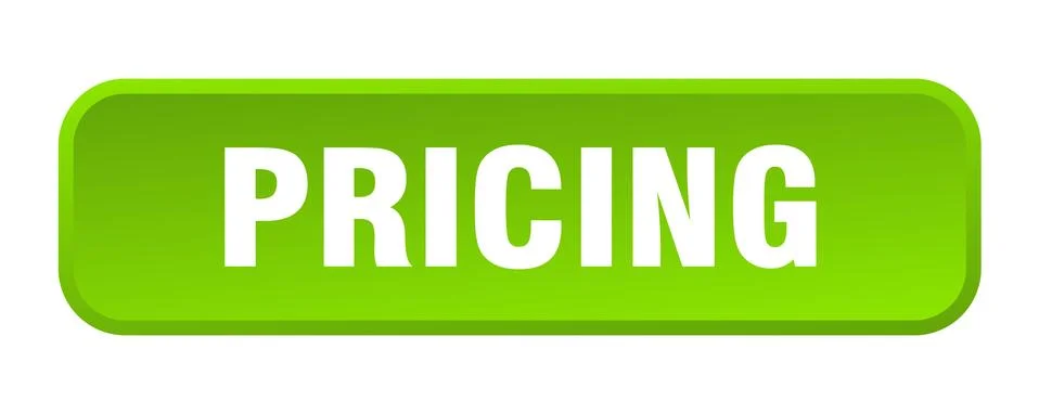 Pricing button. pricing square 3d push button Stock Illustration