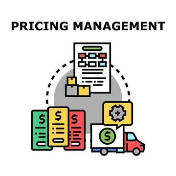 Pricing management strategy optimizing financial value chain Stock Illustration