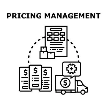 Pricing management strategy optimizing financial value chain Stock Illustration