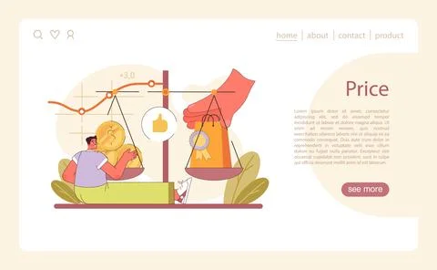 Pricing strategy analysis. Balancing cost and value to optimize profitability. Stock Illustration