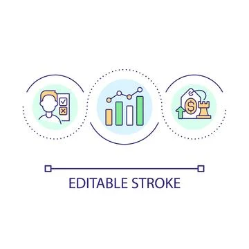Pricing strategy loop concept icon Stock Illustration