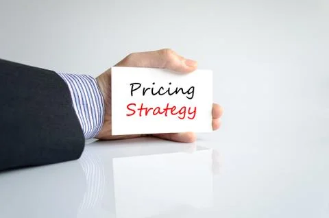 Pricing strategy text concept Stock Photos