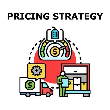 Pricing strategy vector concept adjusting delivery costs value Stockillustratie