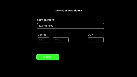 Pricing table user interface animation featuring entering card details Stock Footage 347368207