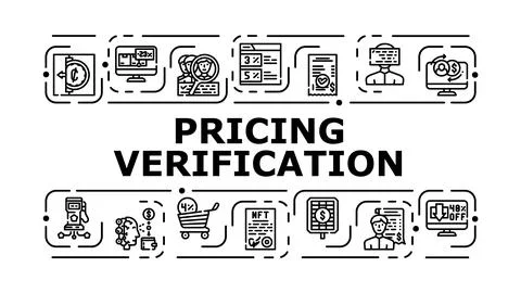 Pricing verification banner icon vector illustration Stock Illustration