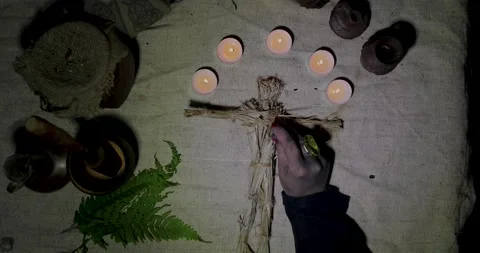 A prick in a scarecrow Stock Footage 156202589