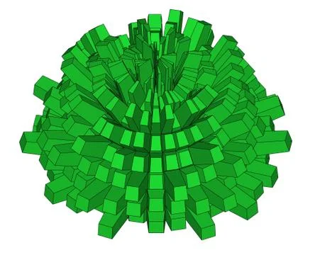 Prickly abstract dome Stock Illustration